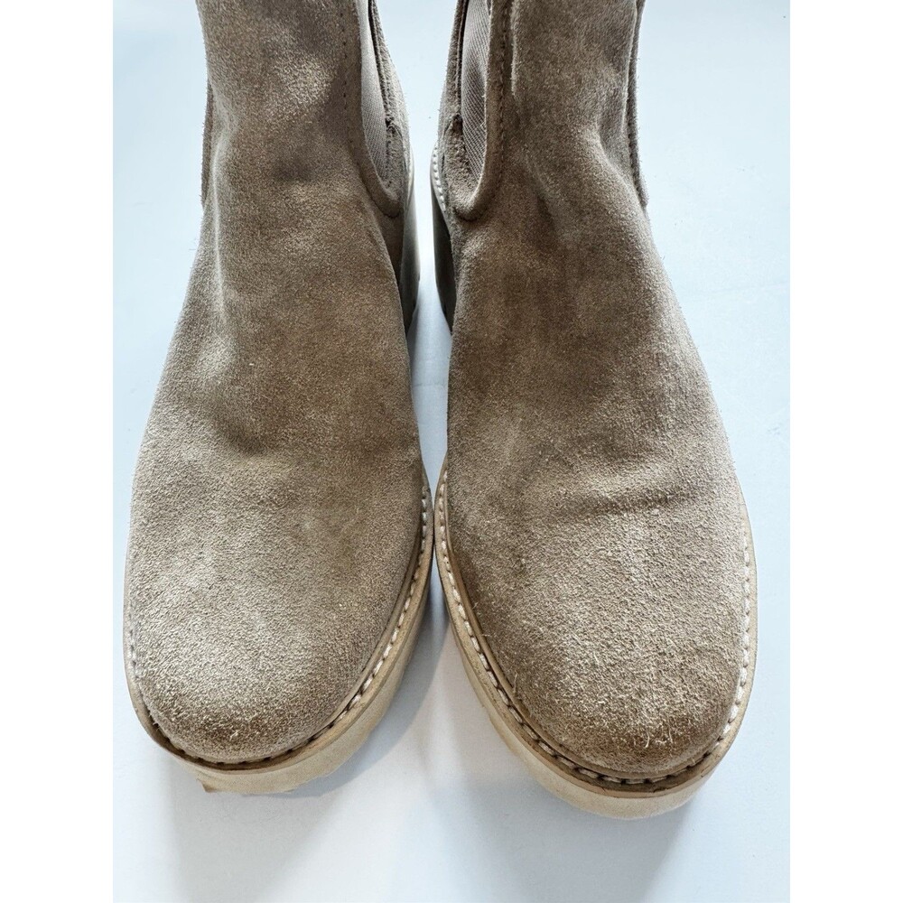 Dolce Vita Hawk H2O Boots Womens 9 Mushroom Suede Waterproof Chelsea Lug Sole - Picture 3 of 8